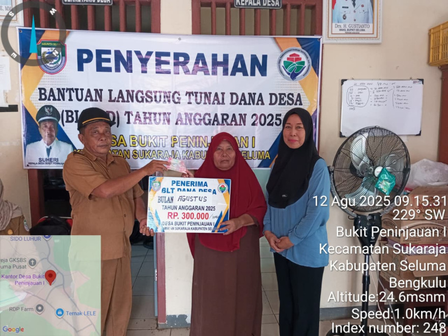 PENYALURAN BLT DD TAHAP 8 DESA BUKIT PENINJAUAN I TAHUN 2025