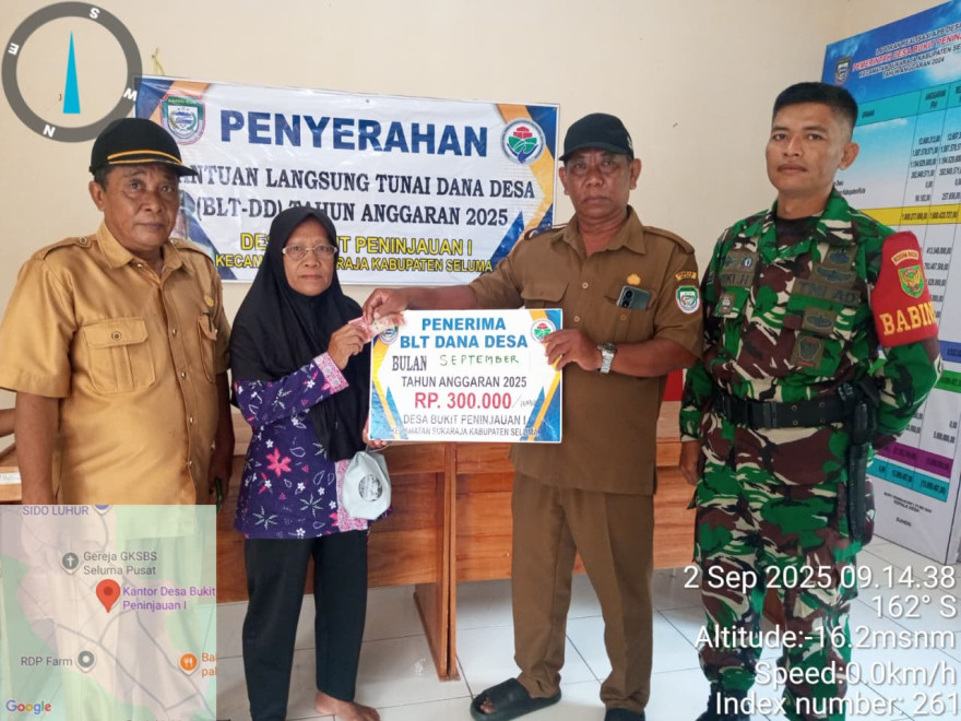 PENYALURAN BLT DD TAHAP 9 DESA BUKIT PENINJAUAN I TAHUN 2025