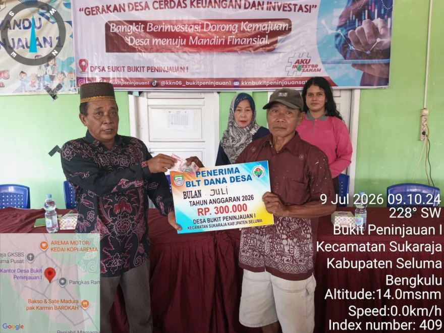 PENYALURAN BLT DD TAHAP VII DESA BUKIT PENINJAUAN I TAHUN 2026